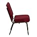Flash Furniture HERCULES Series 21''W Stacking Church Chair in Burgundy Fabric - Gold Vein Frame