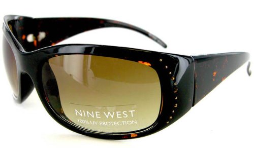 Women's Nine West Tortoise Rhinestones UV Sunglasses