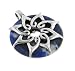 Sterling Silver Knotted Starburst Genuine Blue Sodalite Pendant