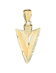 Gold-Plated 925 Sterling Silver Arrowhead Pendant