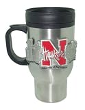 Nebraska Cornhuskers Stainless Steel & Pewter Travel Mug