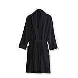 Black Terry Velour Bathrobe 100% Cotton 50L