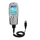 Coiled Power Hot Sync and Charge USB Data Cable w/ Tip Exchange for the HTC Voyager - Gomadic Brand