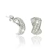 Elegant Sterling Silver .925 Simulated Diamond cz X Earrings Bridal Wedding Bridesmaids Gift