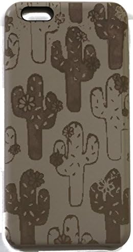 Cacti Custom Engraved Grey PU Leather Phone Case IPhone 6 Plus or IPhone 6S Plus (IPhone 6/6S Plus Grey)