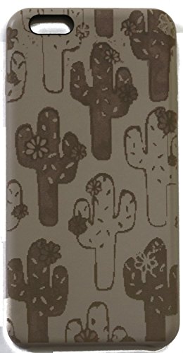 Cacti Custom Engraved Grey PU Leather Phone Case IPhone 6 Plus or IPhone 6S Plus (IPhone 6/6S Plus Grey)