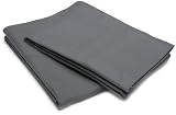 Pinzon 190-Gram Velvet Flannel King Pillowcase Pair, Charcoal