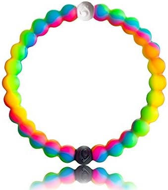 Limited Edition Neon Silicone Beaded Bracelet Bangle - Medium 18CM