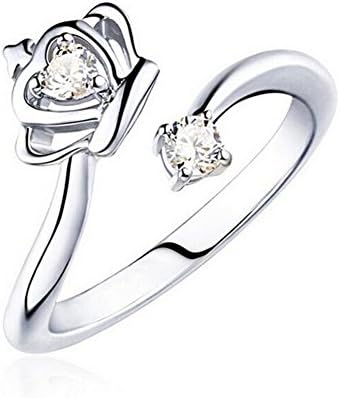 Nicoshine 925 sterling silver ring opening adjustable crown ring