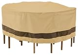 Veranda Elite 55-087-031501-00 Patio Table and Chair Set Cover For Medium Round Tables and Six Standard Chairs