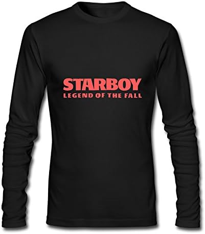 The Weeknd Starboy Legend Of The Fall Tour 2017 Logo Long Sleeve T-Shirts For Men Black