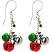 Handcrafted Holiday Jingle Bell Earrings MADE WITH SWAROVSKI ELEMENTS