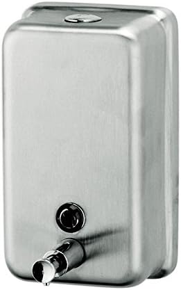 Vertical Liquid Soap Dispenser in Silver