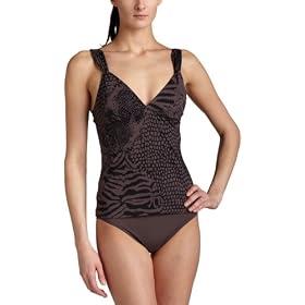 Buy Calvin Klein Ladies Calvin Klein Animal Print Twist Tankini Set Swimsuit by Calvin Klein