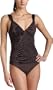 Calvin Klein Women's Animal Print Twist Tankini Set Swimsuit,Mink,14