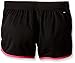 adidas Big Girls' Knit Short 3 Inseam, Black/Shock Pink, Large/14