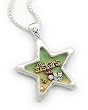 Silvertone SISTER Star Pendant Necklace Fashion Jewelry