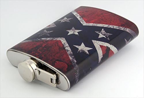 Confederate Flag Design 8oz Stainless Hip Flask Item # F01052015-0043