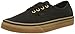 Vans Unisex Authentic Black/Rubber Skate Shoe 8 Men US / 9.5 Women US