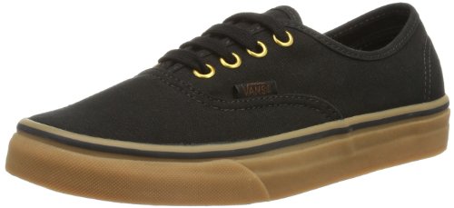 Vans Unisex Authentic Black/Rubber Skate Shoe 8 Men US / 9.5 Women US