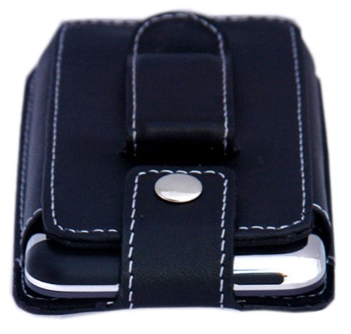 Premium Black Leather Case with Belt Clip for iPod Touch 2G