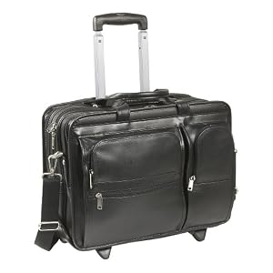 McKlein USA Clinton Leather Wheeled 17 Laptop Case