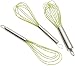 Cuisipro 3-Piece Silicone Whisk Set, Green