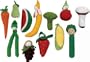 Organic Veggies and Fruit Safe Non-toxic Teething Toys for Baby