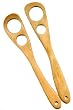 Left - Right Hand Mixing Spoon Pair Cherry USA Made