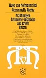 Gesammelte Werke in Einzelausgaben: Gesammelte Werke, 10 Bde., Tb., 7, Erz�hlungen.: Erfundene Gespr�che und Briefe, Reisen. (Gesammelte Werke in zehn Einzelb�nden) - Hugo von Hofmannsthal