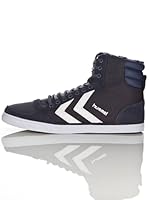 Hummel Zapatillas Slimmer Stadil Waxed Alta (Azul/Blanco)