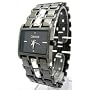 MORGAN LADIES STONES SET BLACK GUNMETAL BRACELET WATCH