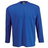 Fruit of the Loom Valueweight Long Sleeve T Shirt Royal Blue L