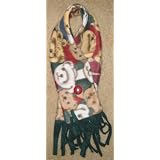 Winter Christmas Style Fleece Button-Down Handmade Scarf