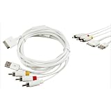 Video Av Cable for Apple Iphone 3g 3gs Ipod Touch Nano --Full Metal Head (輸入版)