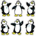DAZZLE STICKERS PENGUINS 90-PK ACID AND LIGNIN FREE