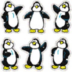 DAZZLE STICKERS PENGUINS 90-PK ACID & LIGNIN FREE