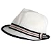 Vented Linen Cool Summer Fedora Trilby Hat, Large Extra Large, White