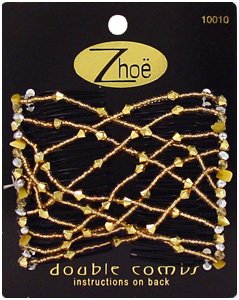 Zhoe Double Hair Combs 10010 Gold & Silver (Discontinued)