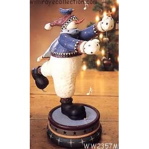 Ice Skating Snowman