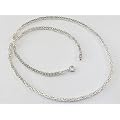 K�nigskette, vierkant 2,5mm x 2,5mm - massiv 925 Silber, L�nge w�hlbar 40-100cm