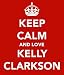 Keep Calm And Love Kelly Clarkson 5cm x 3.5cm Keyring