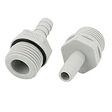 uxcell　2個入り　8mm ストレート　クイック継手　ホースアダプタ　コネクタ　エア燃料ホースジョイナー　チューブコネクタ　21mm径