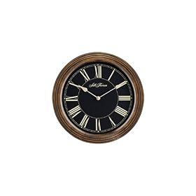 Seth Thomas Wickford Black Dial Stained Brown Walnut Finish with Wooden Case Wall Clock