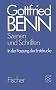 Gottfried Benn. Gesammelte Werke in der Fassung der Festdrucke: Werkausgabe IV. Szenen und Schriften. In der Fassung der Erstdrucke.: Bd 4