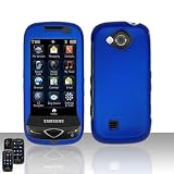 Samsung Reality U820 Premium Rubberized Blue Snap-On Hard Cover Case + Screen Protector with Small Microfiber Cleaning Cloth
