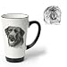 Porcelain Funnel Cup with Chow (Black and white, 6 inch)