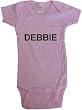 DEBBIE - Name-Series - White, Blue or Pink Onesie / Baby T-shirt
