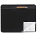 Rubbermaid 26221 Contemporary Vinyl Desk Pad w/Clear Overlay, 19x24, Black
