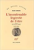 The Unbearable Lightness of Being